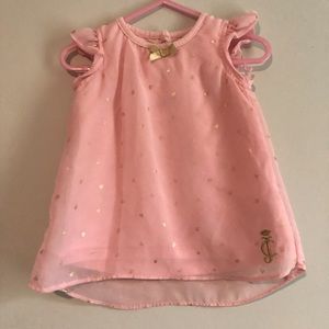 Juicy Couture Pink Dress with Gold Hearts, 18 mon